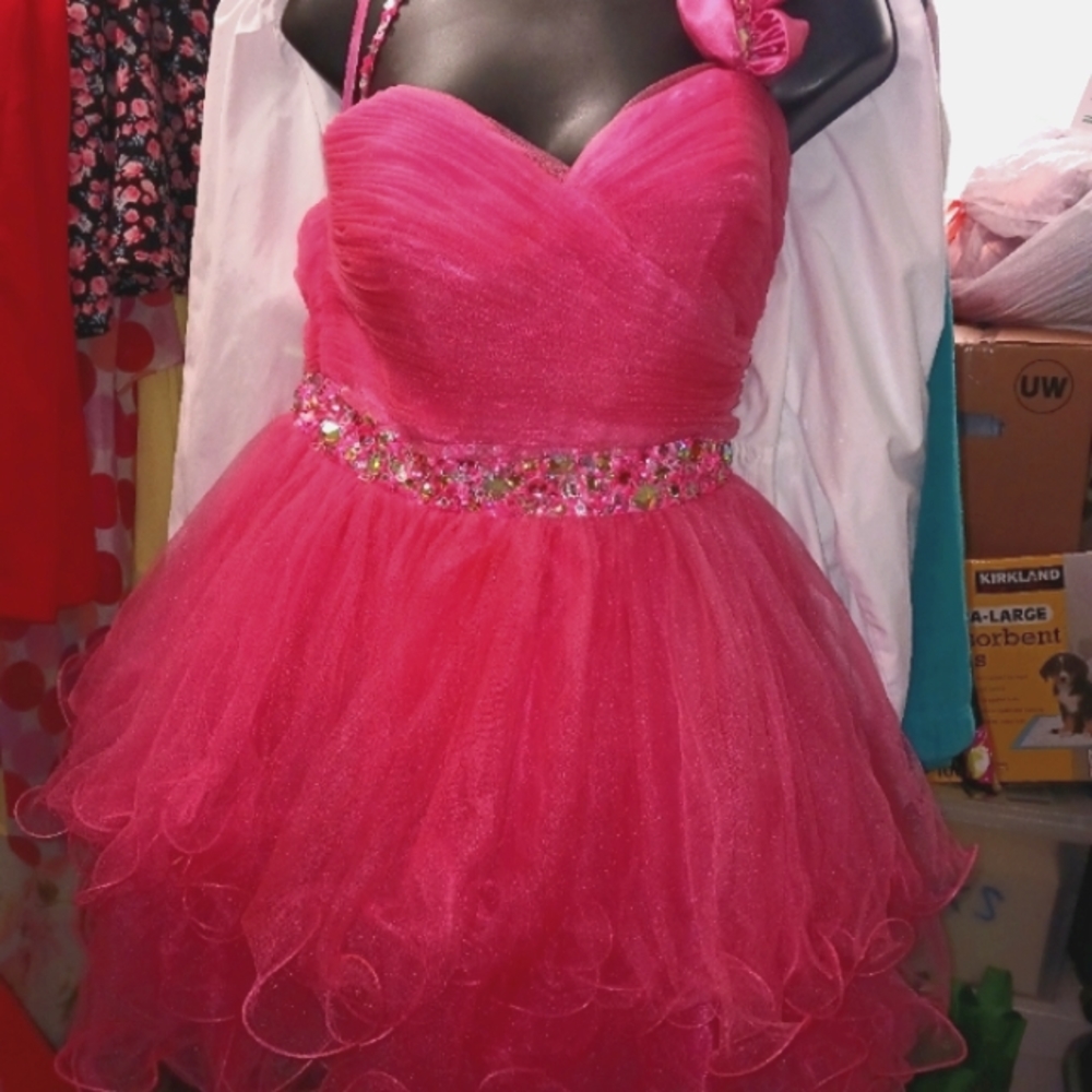 Hot pink prom dress size 10